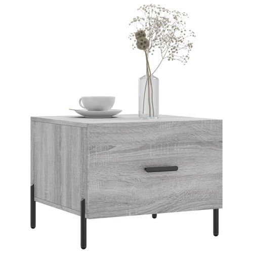 Table basse Sonoma gris 50x50x40 cm Bois d'ingénierie - Photo n°3; ?>