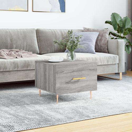 Table basse Sonoma gris 50x50x40 cm Bois d'ingénierie - Photo n°2; ?>