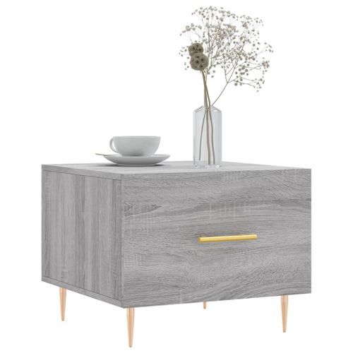 Table basse Sonoma gris 50x50x40 cm Bois d'ingénierie - Photo n°3; ?>