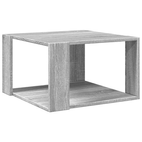 Table basse sonoma gris 51,5x51,5x30 cm bois d'ingénierie - Photo n°2; ?>