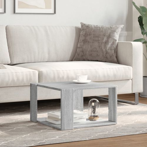 Table basse sonoma gris 51,5x51,5x30 cm bois d'ingénierie - Photo n°3; ?>