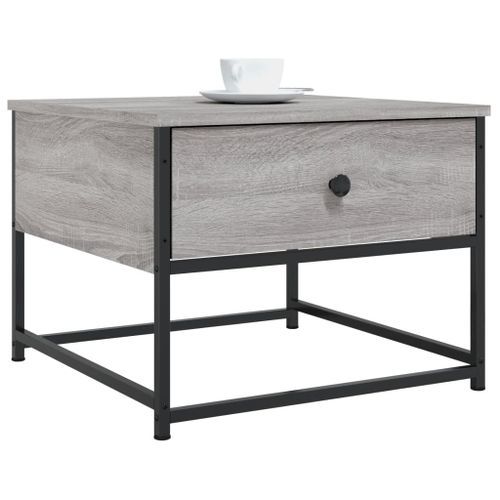 Table basse sonoma gris 51x51x40 cm bois d'ingénierie - Photo n°3; ?>