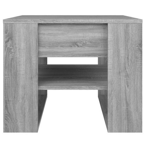 Table basse sonoma gris 55,5x55x45 cm bois d'ingénierie - Photo n°3; ?>