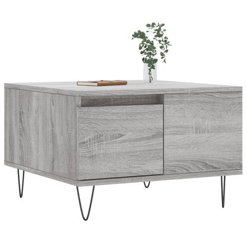 Table basse sonoma gris 55x55x36,5 cm bois d'ingénierie - Photo n°3; ?>