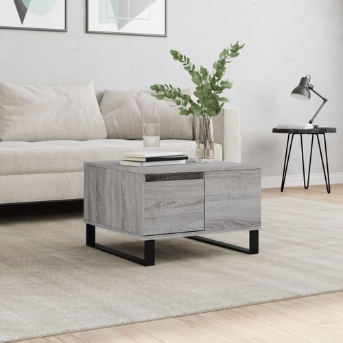 Table basse sonoma gris 55x55x36,5 cm bois d'ingénierie - Photo n°2; ?>