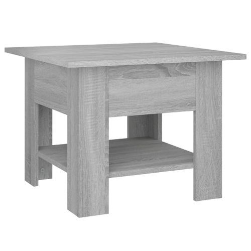 Table basse Sonoma gris 55x55x42 cm bois d'ingénierie - Photo n°2; ?>