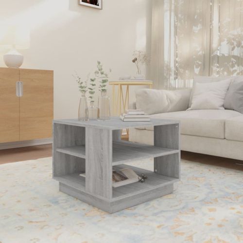 Table basse Sonoma gris 55x55x43 cm - Photo n°3; ?>