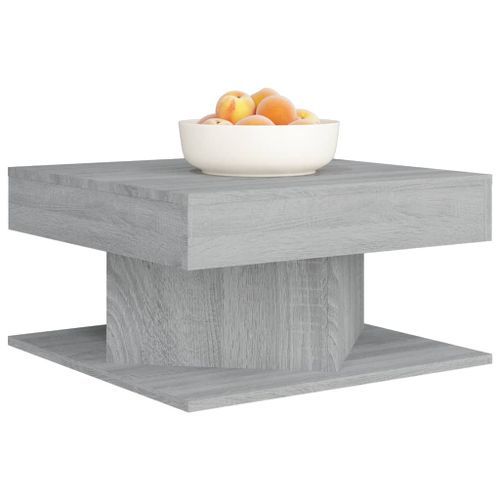 Table basse Sonoma gris 57x57x30 cm Bois d'ingénierie - Photo n°3; ?>