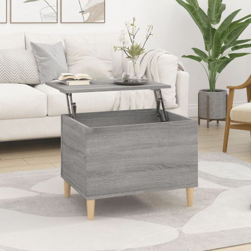 Table basse Sonoma gris 60x44,5x45 cm Bois d'ingénierie - Photo n°2; ?>