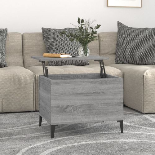 Table basse Sonoma gris 60x44,5x45 cm Bois d'ingénierie - Photo n°2; ?>