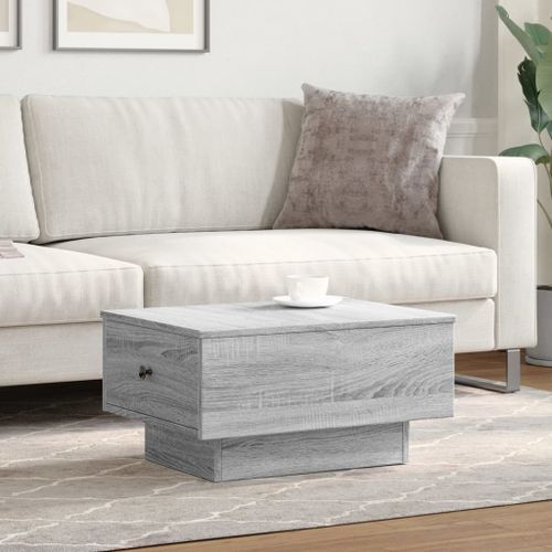 Table basse sonoma gris 60x45x31 cm bois d'ingénierie - Photo n°3; ?>