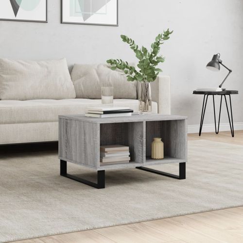 Table basse Sonoma gris 60x50x36,5 cm Bois d'ingénierie - Photo n°2; ?>