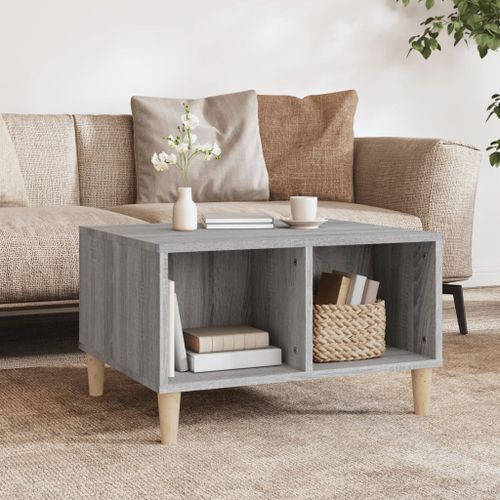 Table basse Sonoma gris 60x50x36,5 cm Bois d'ingénierie - Photo n°2; ?>