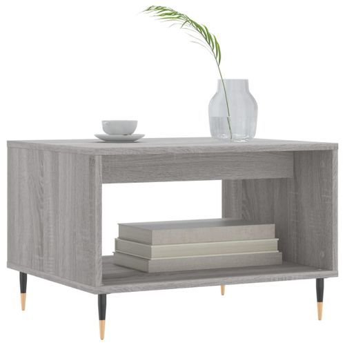 Table basse sonoma gris 60x50x40 cm bois d'ingénierie - Photo n°3; ?>