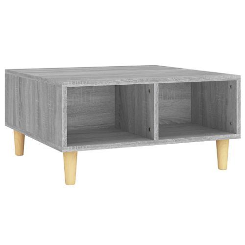 Table basse sonoma gris 60x60x30 cm bois d'ingénierie - Photo n°2; ?>