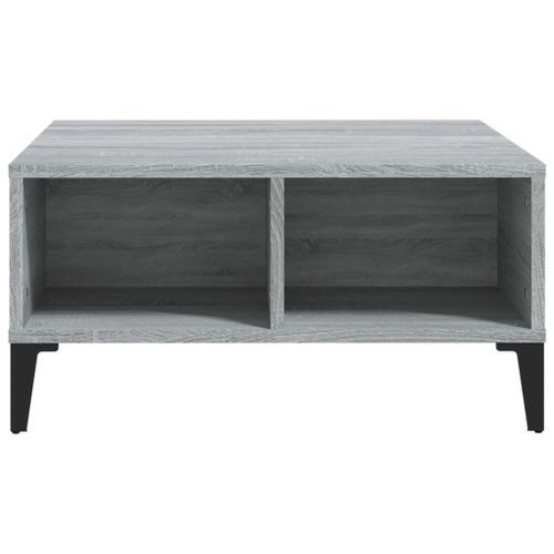 Table basse sonoma gris 60x60x30 cm bois d'ingénierie - Photo n°3; ?>