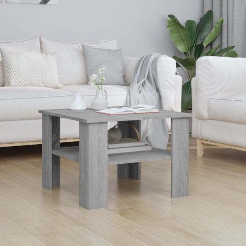 Table basse Sonoma gris 60x60x42 cm Bois d'ingénierie - Photo n°2; ?>