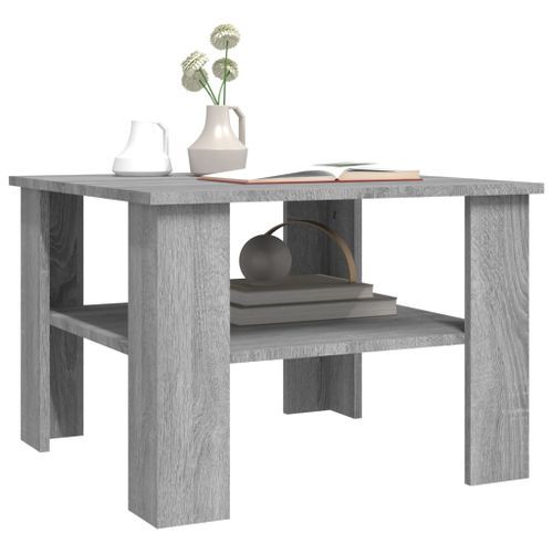 Table basse Sonoma gris 60x60x42 cm Bois d'ingénierie - Photo n°3; ?>