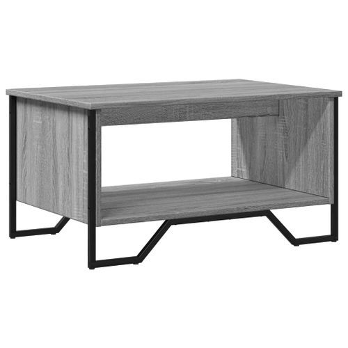 Table basse sonoma gris 75x51x40 cm bois d'ingénierie - Photo n°2; ?>