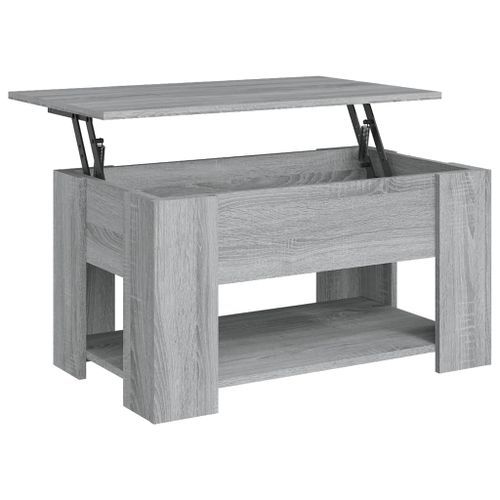 Table basse Sonoma gris 79x49x41 cm Bois d'ingénierie - Photo n°2; ?>