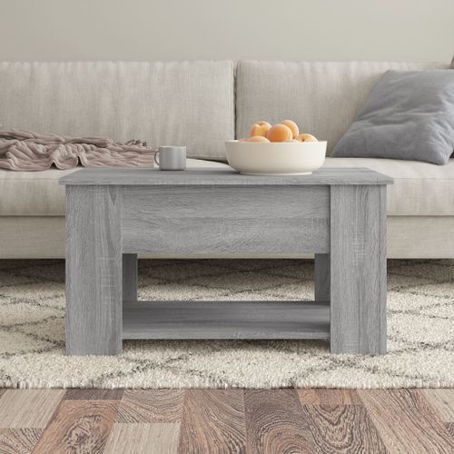 Table basse Sonoma gris 79x49x41 cm Bois d'ingénierie - Photo n°3; ?>