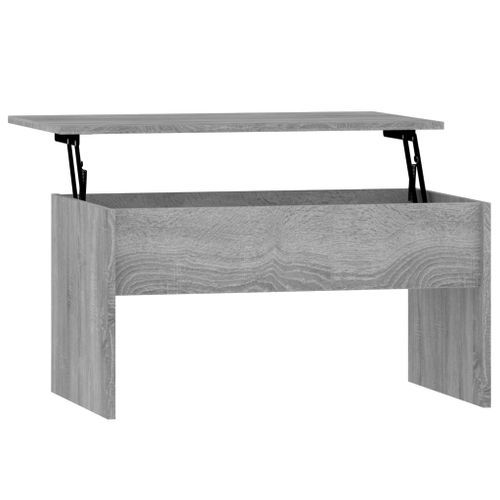 Table basse Sonoma gris 80x50,5x41,5 cm Bois d'ingénierie - Photo n°2; ?>