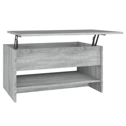 Table basse Sonoma gris 80x50x40 cm Bois d'ingénierie - Photo n°2; ?>