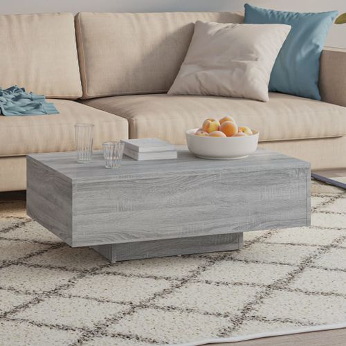 Table basse Sonoma gris 85x55x31 cm Bois d'ingénierie - Photo n°3; ?>