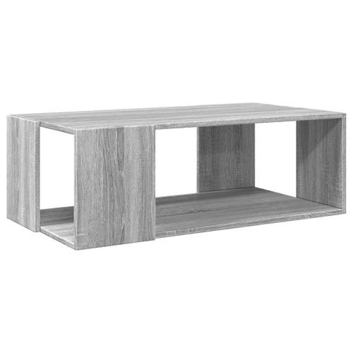 Table basse sonoma gris 89,5x48x30 cm bois d'ingénierie - Photo n°2; ?>