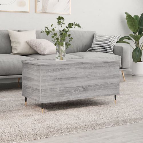 Table basse Sonoma gris 90x44,5x45 cm Bois d'ingénierie - Photo n°2; ?>