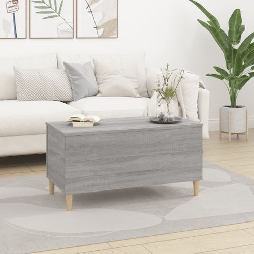 Table basse Sonoma gris 90x44,5x45 cm Bois d'ingénierie - Photo n°3; ?>