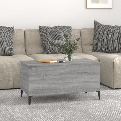 Table basse Sonoma gris 90x44,5x45 cm Bois d'ingénierie - Photo n°3; ?>