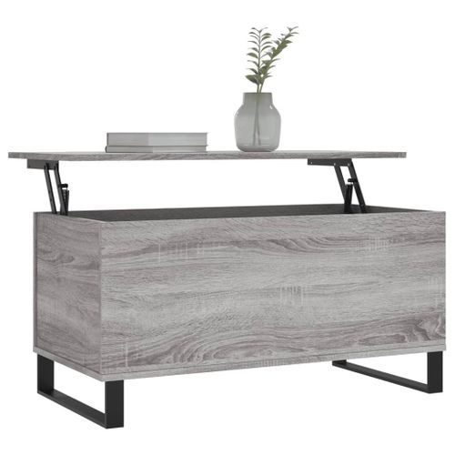 Table basse Sonoma gris 90x44,5x45 cm Bois d'ingénierie - Photo n°3; ?>