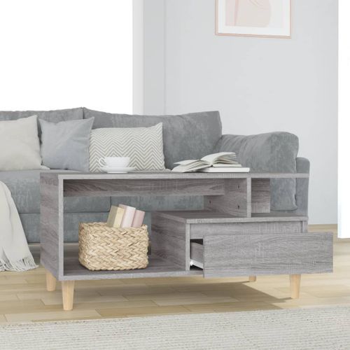 Table basse Sonoma gris 90x49x45 cm Bois d'ingénierie - Photo n°3; ?>