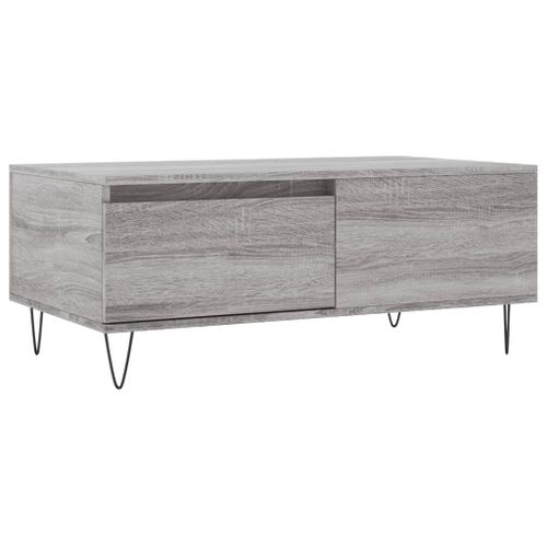 Table basse Sonoma gris 90x50x36,5 cm Bois d'ingénierie - Photo n°2; ?>