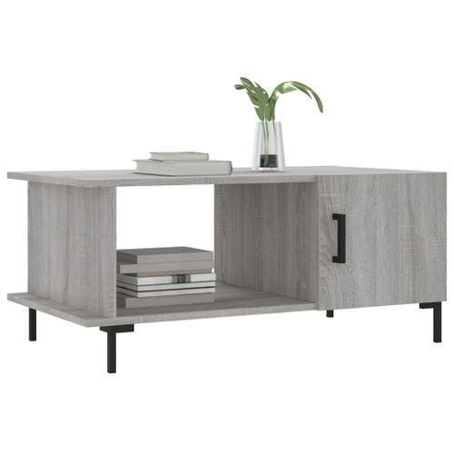 Table basse sonoma gris 90x50x40 cm bois d'ingénierie - Photo n°3; ?>