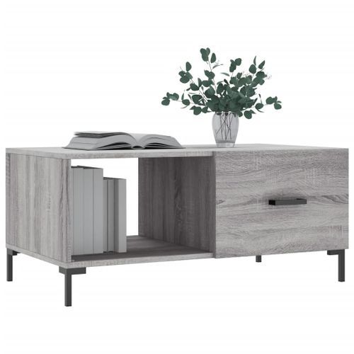 Table basse sonoma gris 90x50x40 cm bois d'ingénierie - Photo n°3; ?>