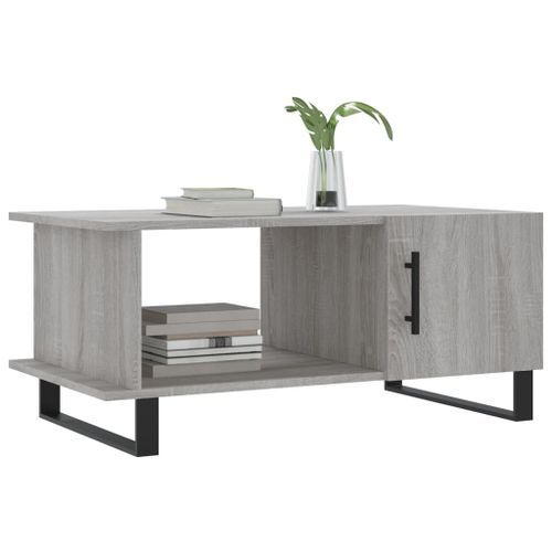 Table basse sonoma gris 90x50x40 cm bois d'ingénierie - Photo n°3; ?>