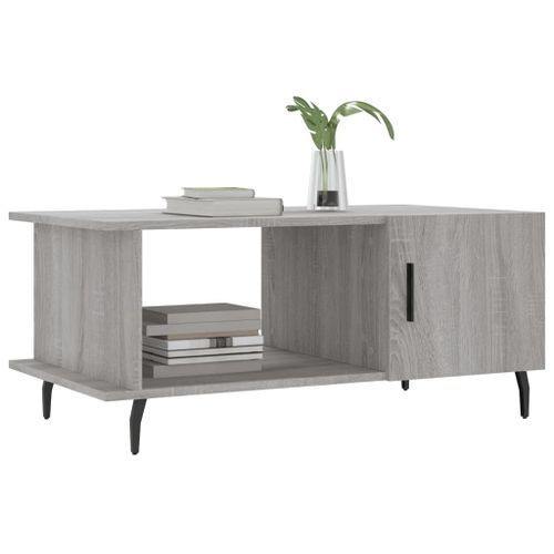 Table basse sonoma gris 90x50x40 cm bois d'ingénierie - Photo n°3; ?>