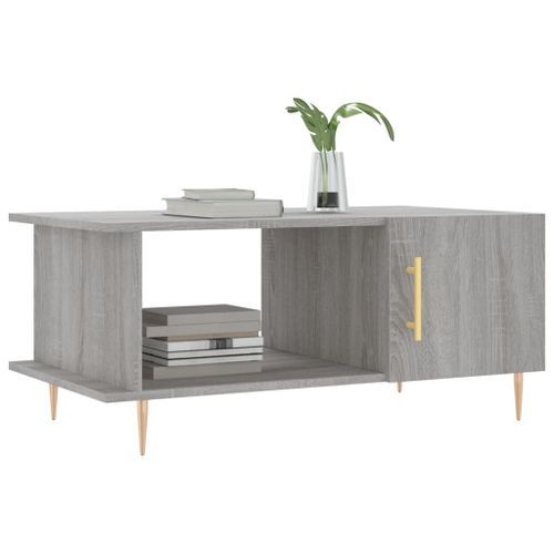 Table basse sonoma gris 90x50x40 cm bois d'ingénierie - Photo n°3; ?>