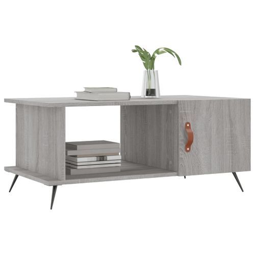 Table basse sonoma gris 90x50x40 cm bois d'ingénierie - Photo n°3; ?>