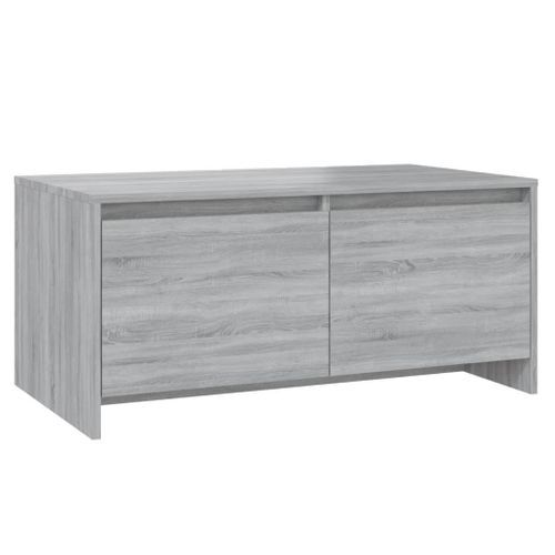 Table basse sonoma gris 90x50x41,5 cm bois d'ingénierie - Photo n°2; ?>