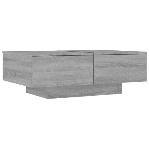 Table basse Sonoma gris 90x60x31 cm Bois d'ingénierie - Photo n°2; ?>