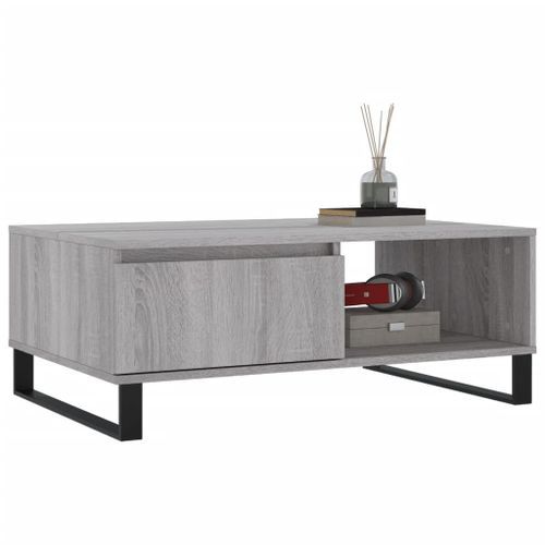 Table basse sonoma gris 90x60x35 cm bois d'ingénierie - Photo n°3; ?>