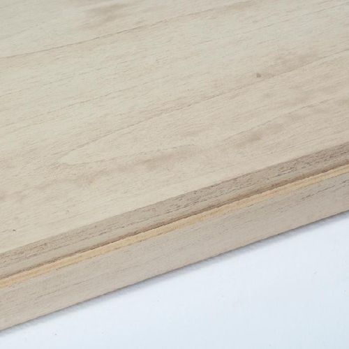 Table basse verre et bois massif blanc voilé Orina L 110 cm - Photo n°2; ?>