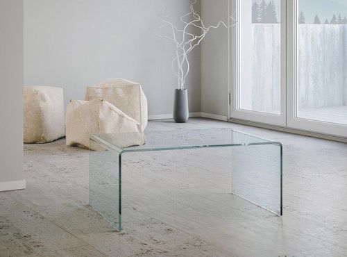 Table basse verre trempé transparent Sontarne 80 cm - Photo n°2; ?>