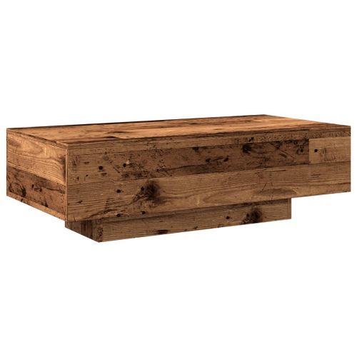 Table basse vieux bois 100x49,5x31 cm bois d'ingénierie - Photo n°2; ?>