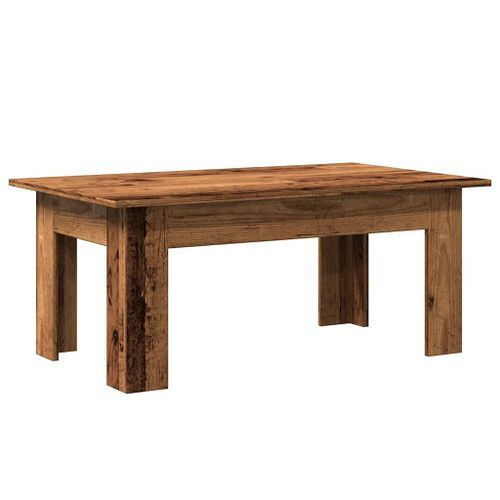 Table basse vieux bois 100x60x42 cm bois d'ingénierie - Photo n°2; ?>