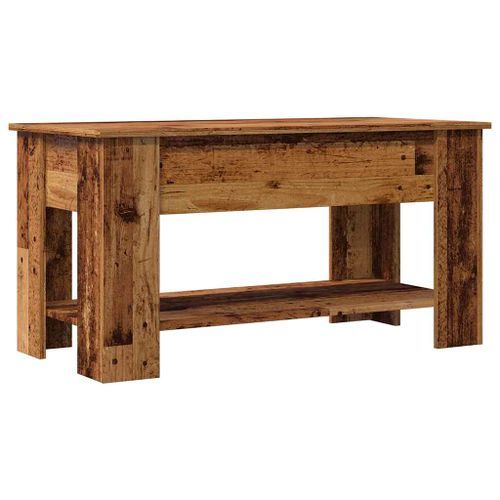 Table basse vieux bois 101x49x52 cm bois d'ingénierie - Photo n°2; ?>