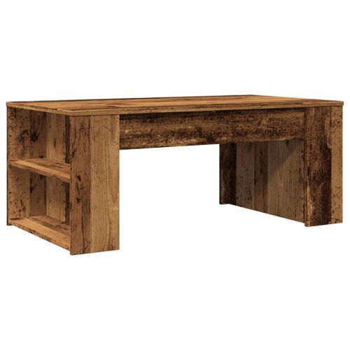 Table basse vieux bois 102x55x42 cm bois d'ingénierie - Photo n°2; ?>